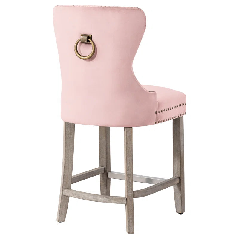 Thursaz Upholstered Counter and bar Stool with Solid Wood Frame