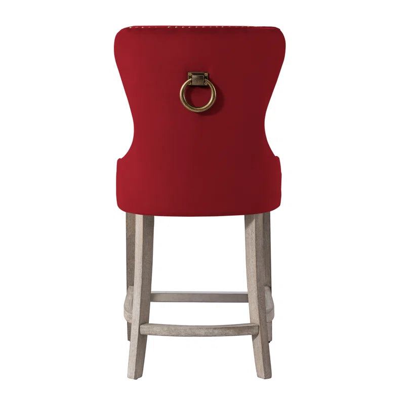 Thursaz Upholstered Counter and bar Stool with Solid Wood Frame