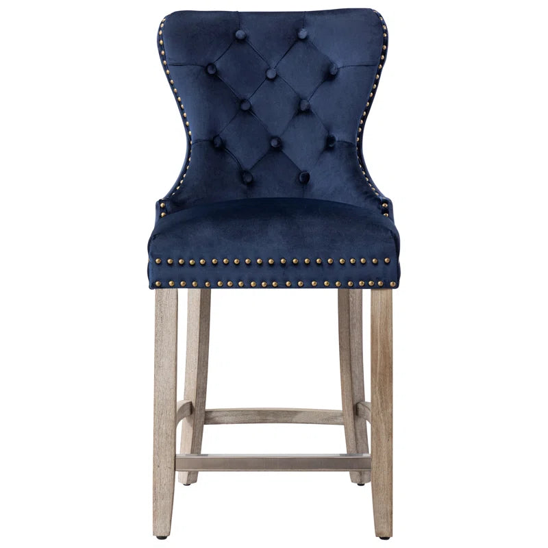 Thursaz Upholstered Counter and bar Stool with Solid Wood Frame