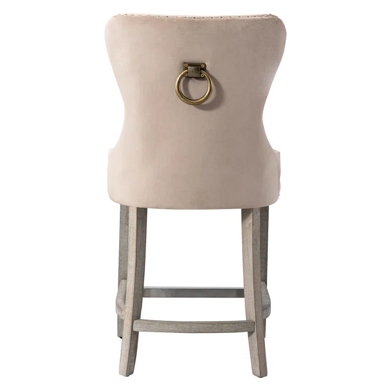 Thursaz Upholstered Counter and bar Stool with Solid Wood Frame