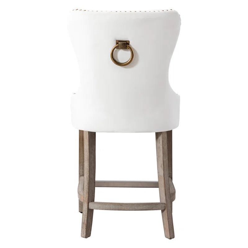 Thursaz Upholstered Counter and bar Stool with Solid Wood Frame