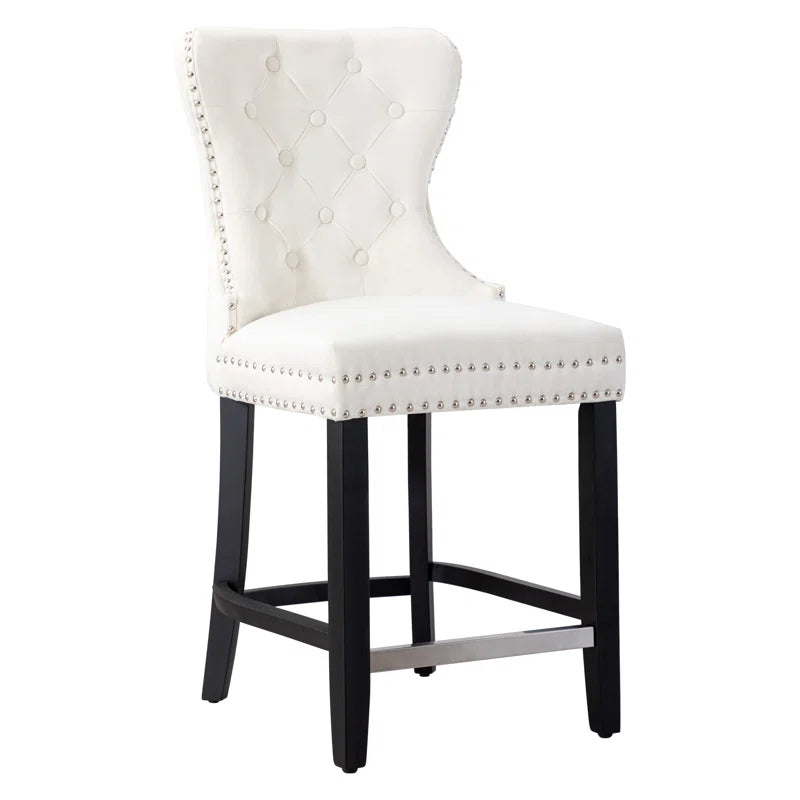 Thursaz Upholstered Counter and bar Stool with Solid Wood Frame