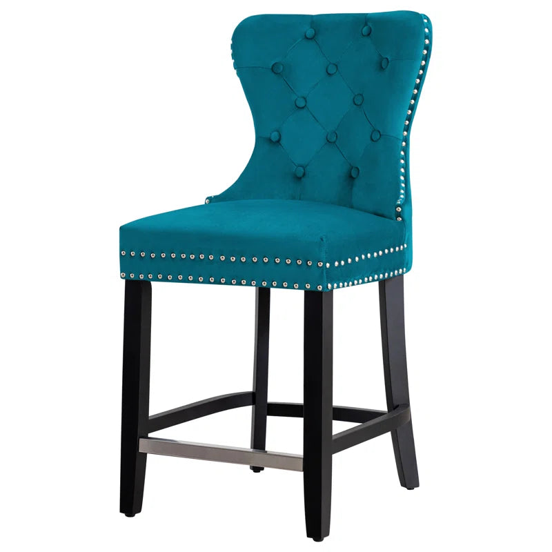 Thursaz Upholstered Counter and bar Stool with Solid Wood Frame