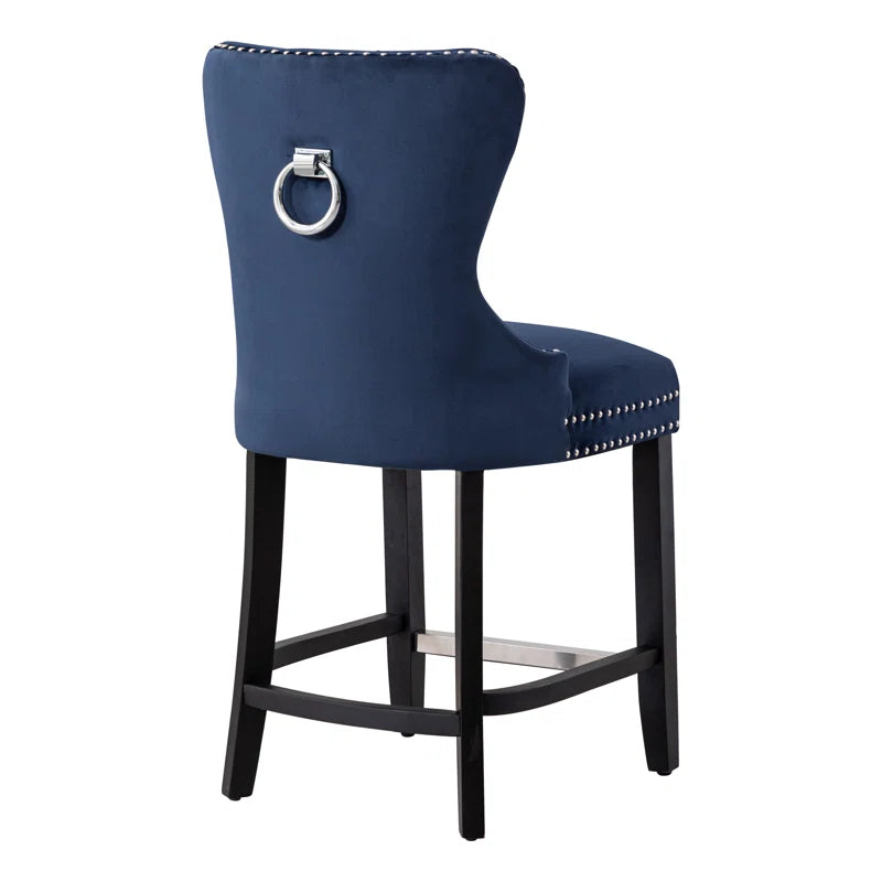 Thursaz Upholstered Counter and bar Stool with Solid Wood Frame