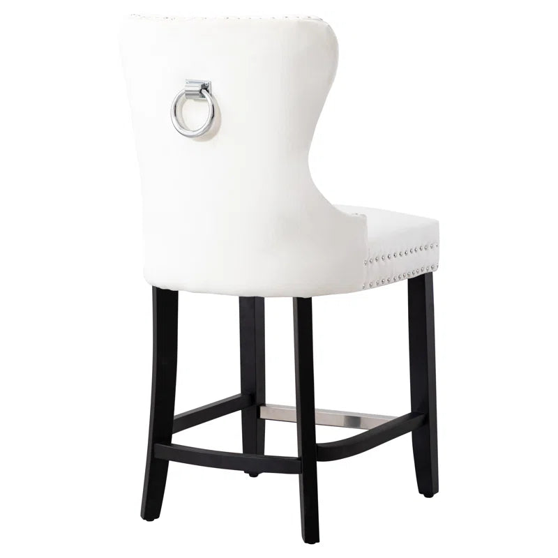 Thursaz Upholstered Counter and bar Stool with Solid Wood Frame