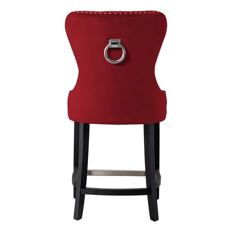 Thursaz Upholstered Counter and bar Stool with Solid Wood Frame