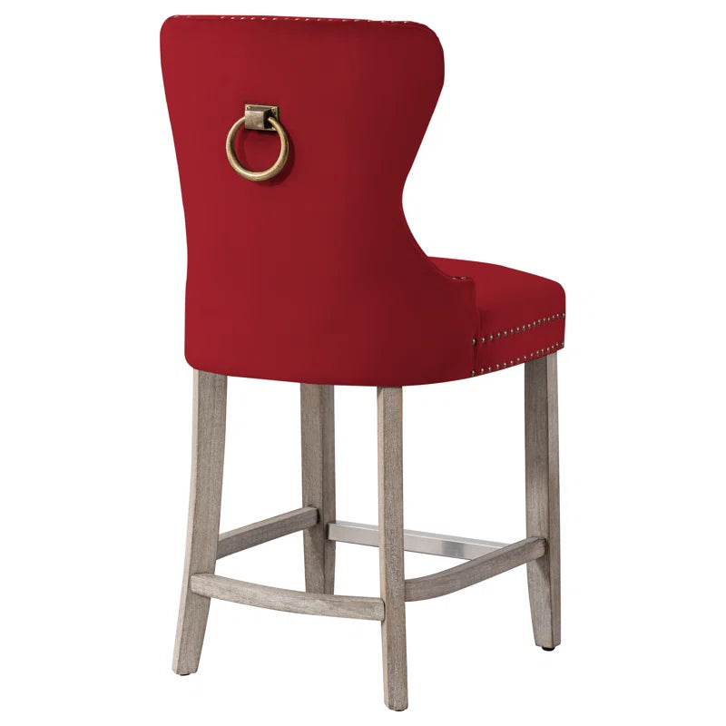 Thursaz Upholstered Counter and bar Stool with Solid Wood Frame