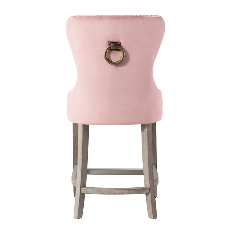 Thursaz Upholstered Counter and bar Stool with Solid Wood Frame