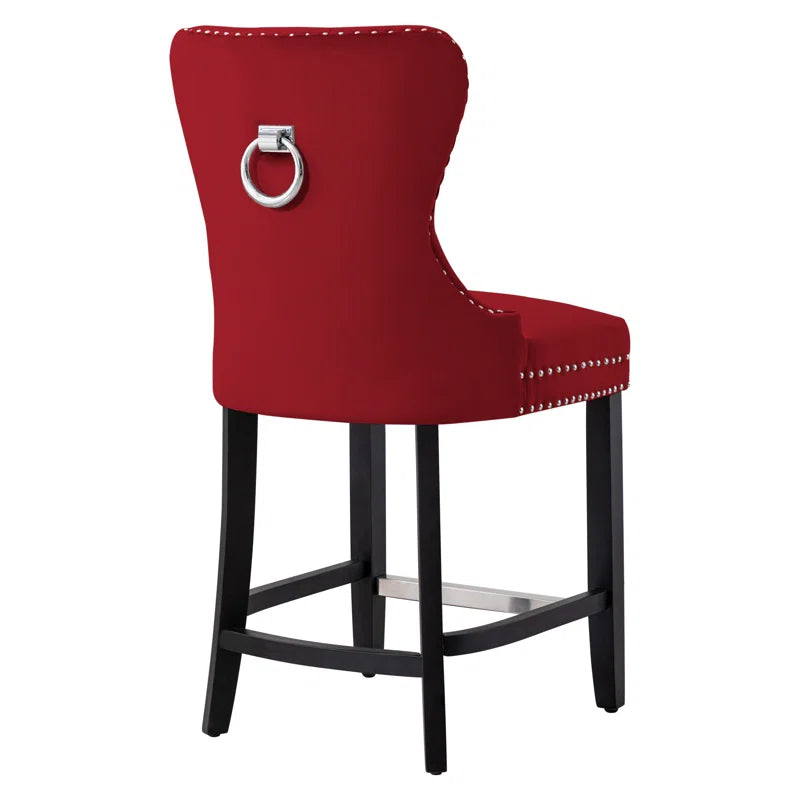 Thursaz Upholstered Counter and bar Stool with Solid Wood Frame