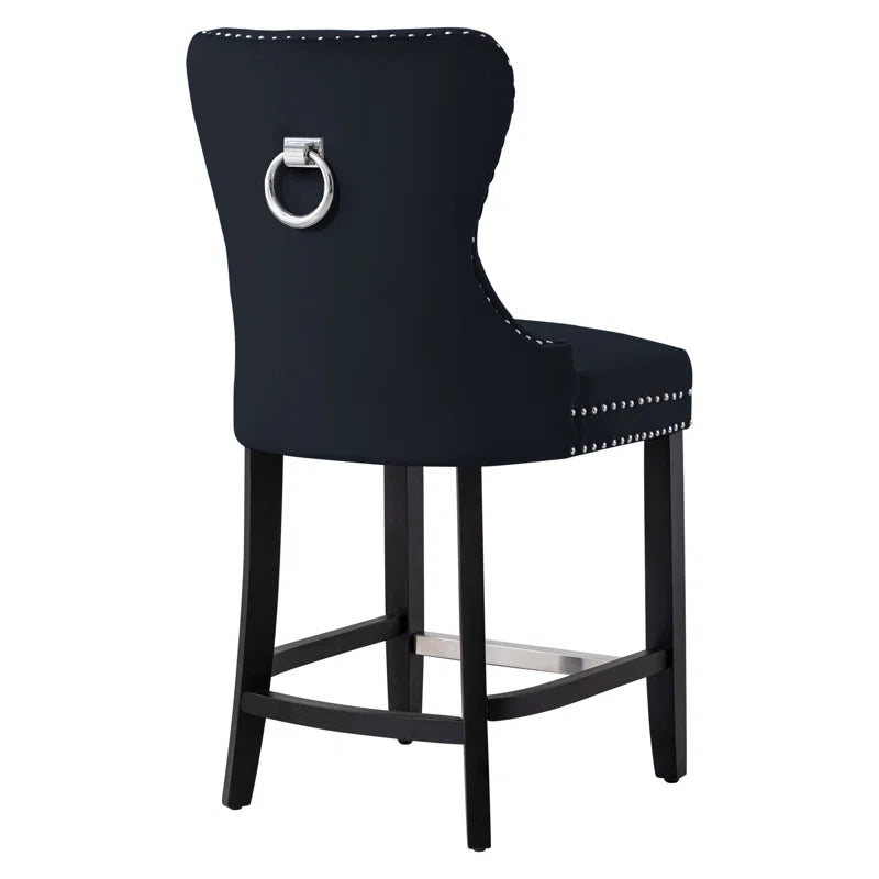 Thursaz Upholstered Counter and bar Stool with Solid Wood Frame