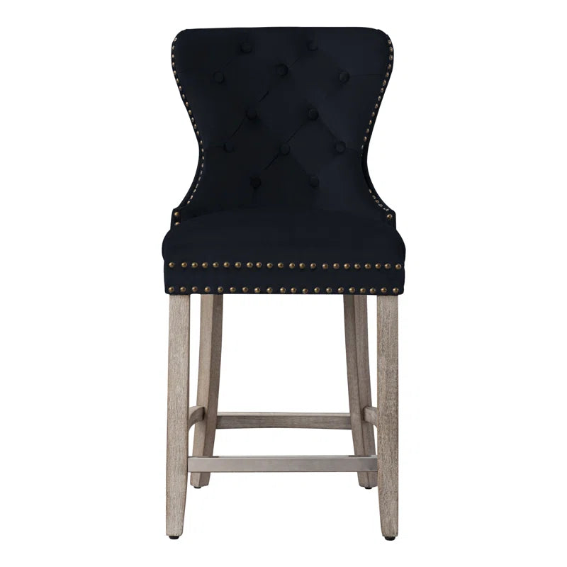 Thursaz Upholstered Counter and bar Stool with Solid Wood Frame