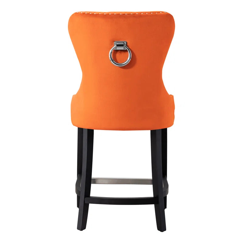 Thursaz Upholstered Counter and bar Stool with Solid Wood Frame