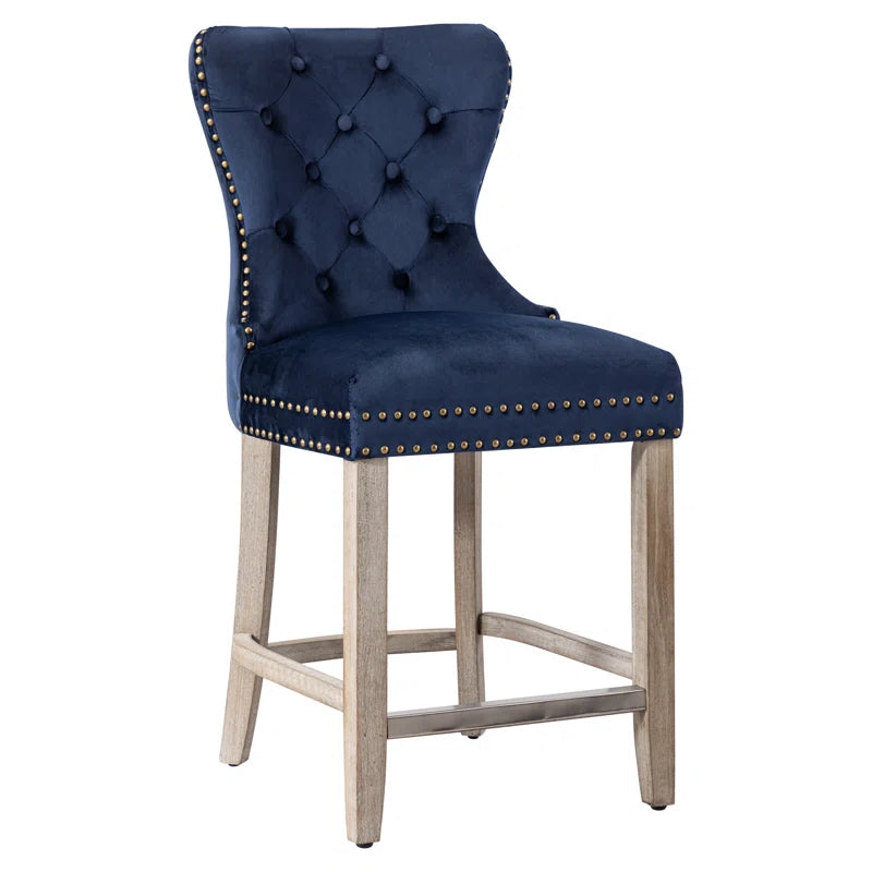 Thursaz Upholstered Counter and bar Stool with Solid Wood Frame