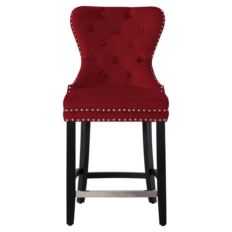 Thursaz Upholstered Counter and bar Stool with Solid Wood Frame