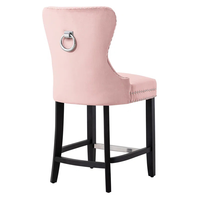 Thursaz Upholstered Counter and bar Stool with Solid Wood Frame