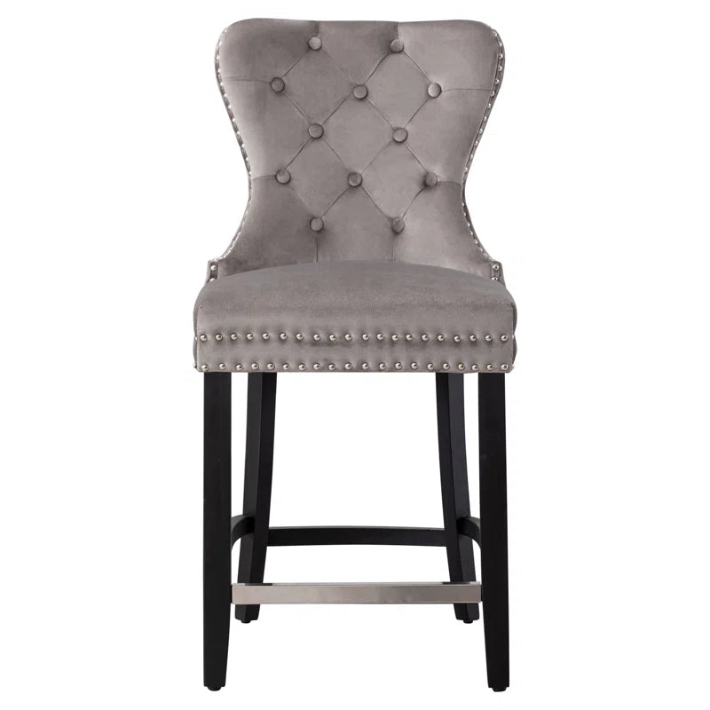 Thursaz Upholstered Counter and bar Stool with Solid Wood Frame