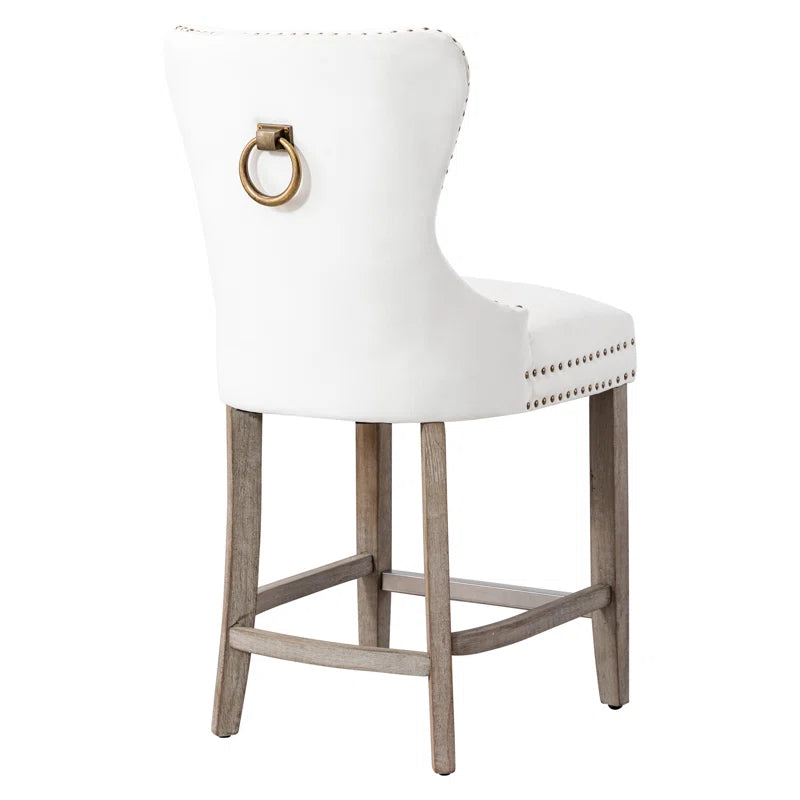 Thursaz Upholstered Counter and bar Stool with Solid Wood Frame