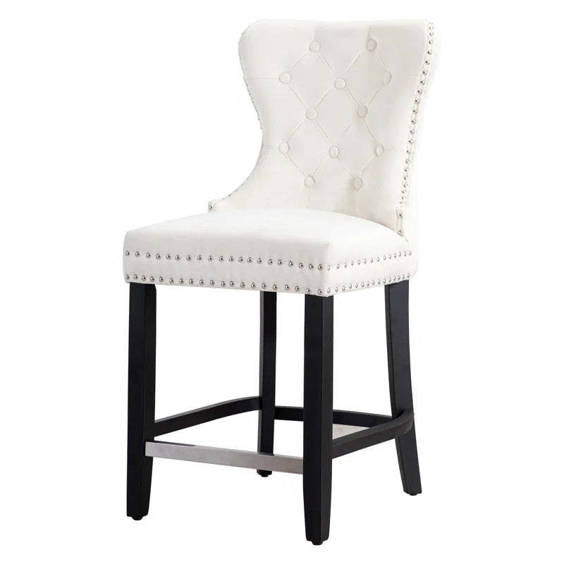 Thursaz Upholstered Counter and bar Stool with Solid Wood Frame