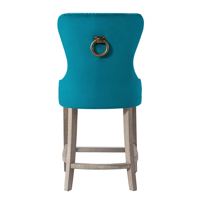 Thursaz Upholstered Counter and bar Stool with Solid Wood Frame