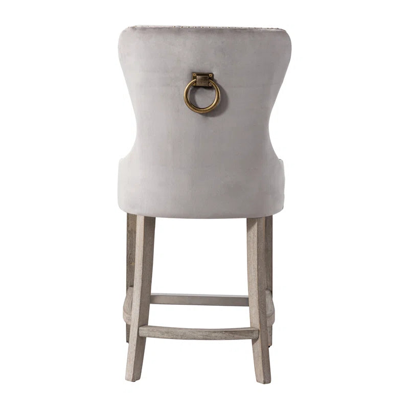 Thursaz Upholstered Counter and bar Stool with Solid Wood Frame