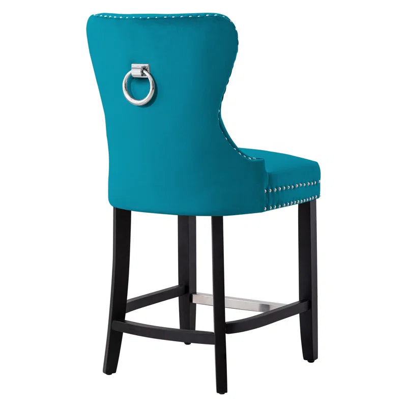 Thursaz Upholstered Counter and bar Stool with Solid Wood Frame