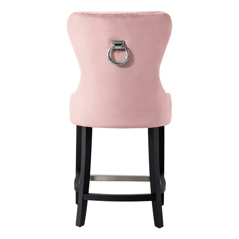 Thursaz Upholstered Counter and bar Stool with Solid Wood Frame