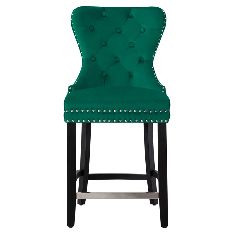 Thursaz Upholstered Counter and bar Stool with Solid Wood Frame