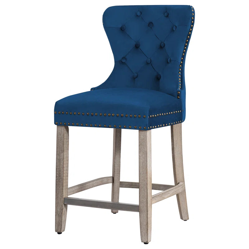 Thursaz Upholstered Counter and bar Stool with Solid Wood Frame