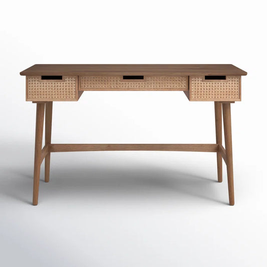 Desk with Cane Drawer Fronts