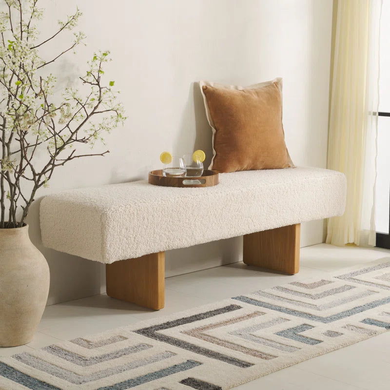 Uycter Wooden Upholstered Bench - Wooden Bazar