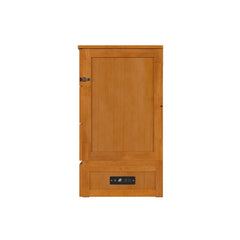 Wood Murphy Bed Chest with Storage Drawer, Built-in Charging station and Mattress