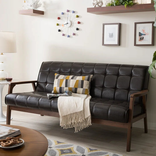 Faux Leather Loveseat – Compact, Stylish & Easy to Maintain