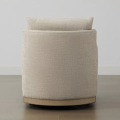 Supik Upholstered Swivel Accent Barrel Chair with Wood Frame