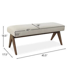 Balentino Upholstered Bench - Wooden Bazar