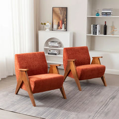 Hengron Stylish Armchair with Wooden Teak Legs - Wooden Bazar