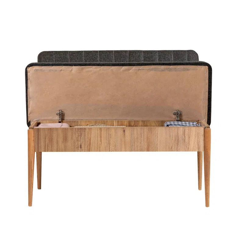 Nency Upholstered Bench - Wooden Bazar