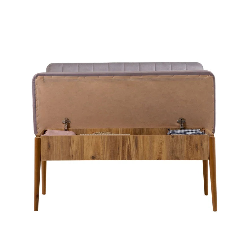 Nency Upholstered Bench - Wooden Bazar