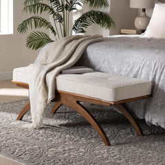 Kalnier Upholstered Bench - Wooden Bazar