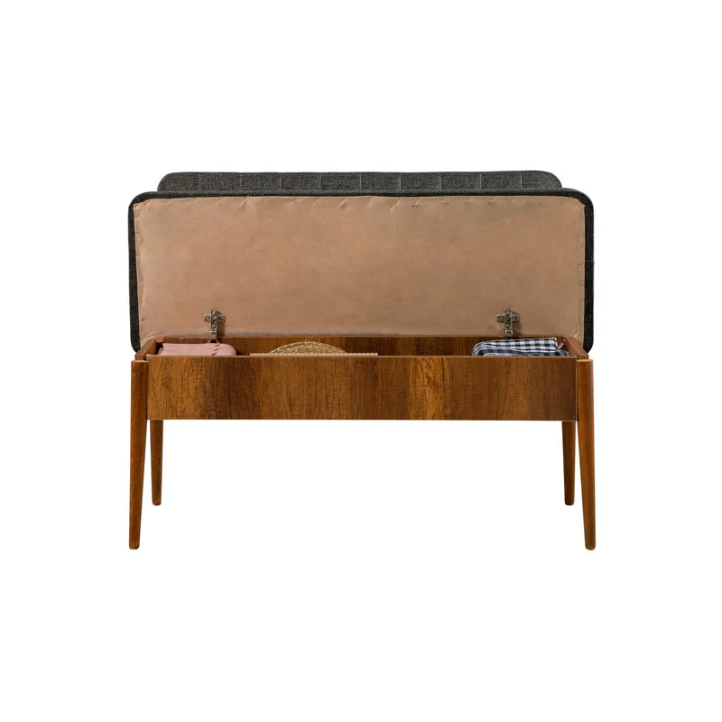 Nency Upholstered Bench - Wooden Bazar