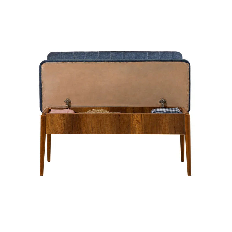 Nency Upholstered Bench - Wooden Bazar