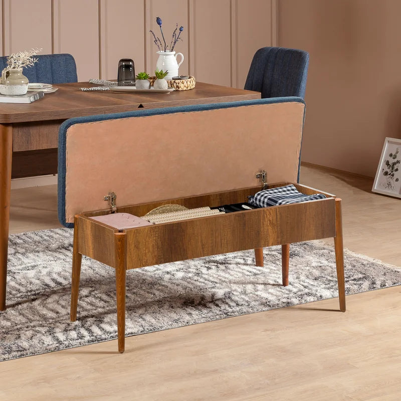 Nency Upholstered Bench - Wooden Bazar