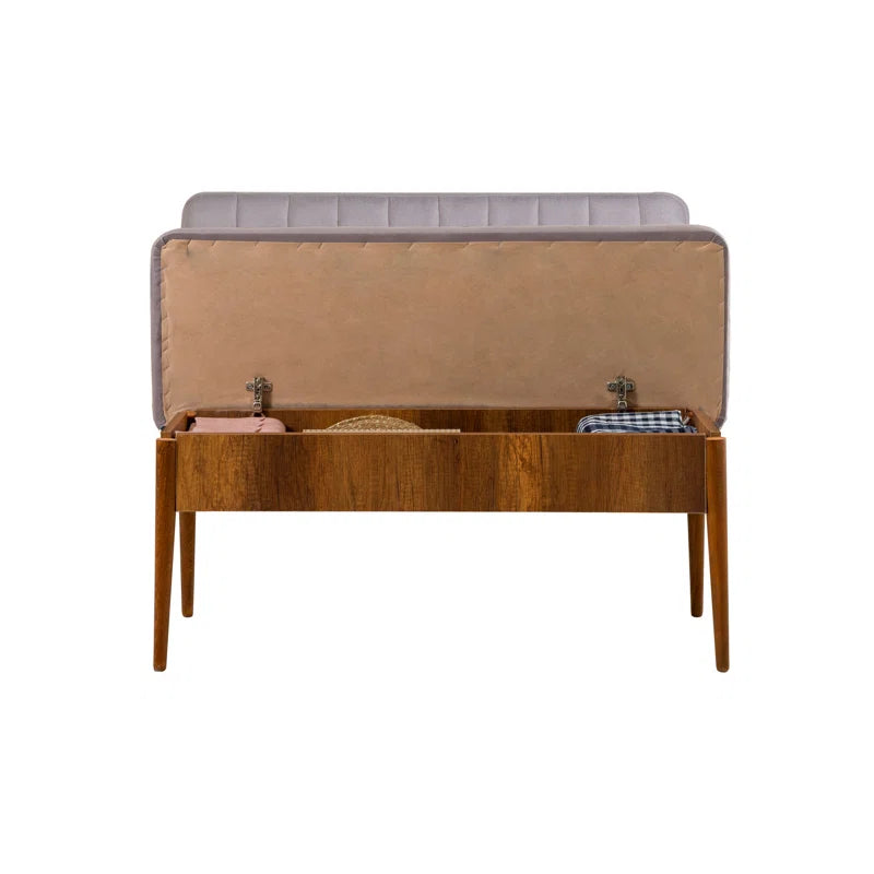 Nency Upholstered Bench - Wooden Bazar