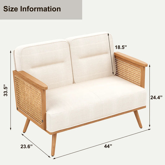 Compact Upholstered Loveseat for Small Spaces