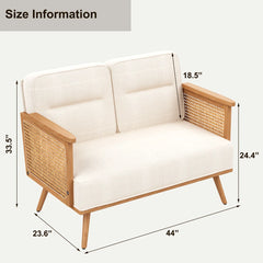 Compact Upholstered Loveseat for Small Spaces