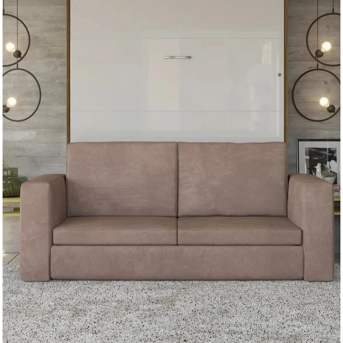 Renuka Upholstered Murphy Bed - Wooden Bazar