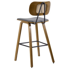 Latiu Swivel Upholstered Rattan Counter & Bar Stool