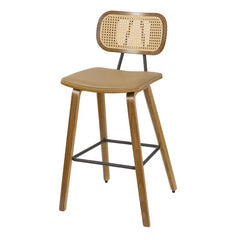 Latiu Swivel Upholstered Rattan Counter & Bar Stool