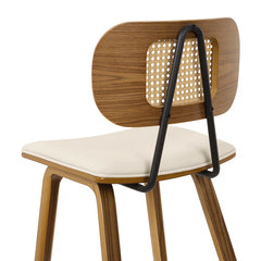 Latiu Swivel Upholstered Rattan Counter & Bar Stool