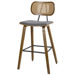 Latiu Swivel Upholstered Rattan Counter & Bar Stool