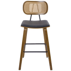 Latiu Swivel Upholstered Rattan Counter & Bar Stool